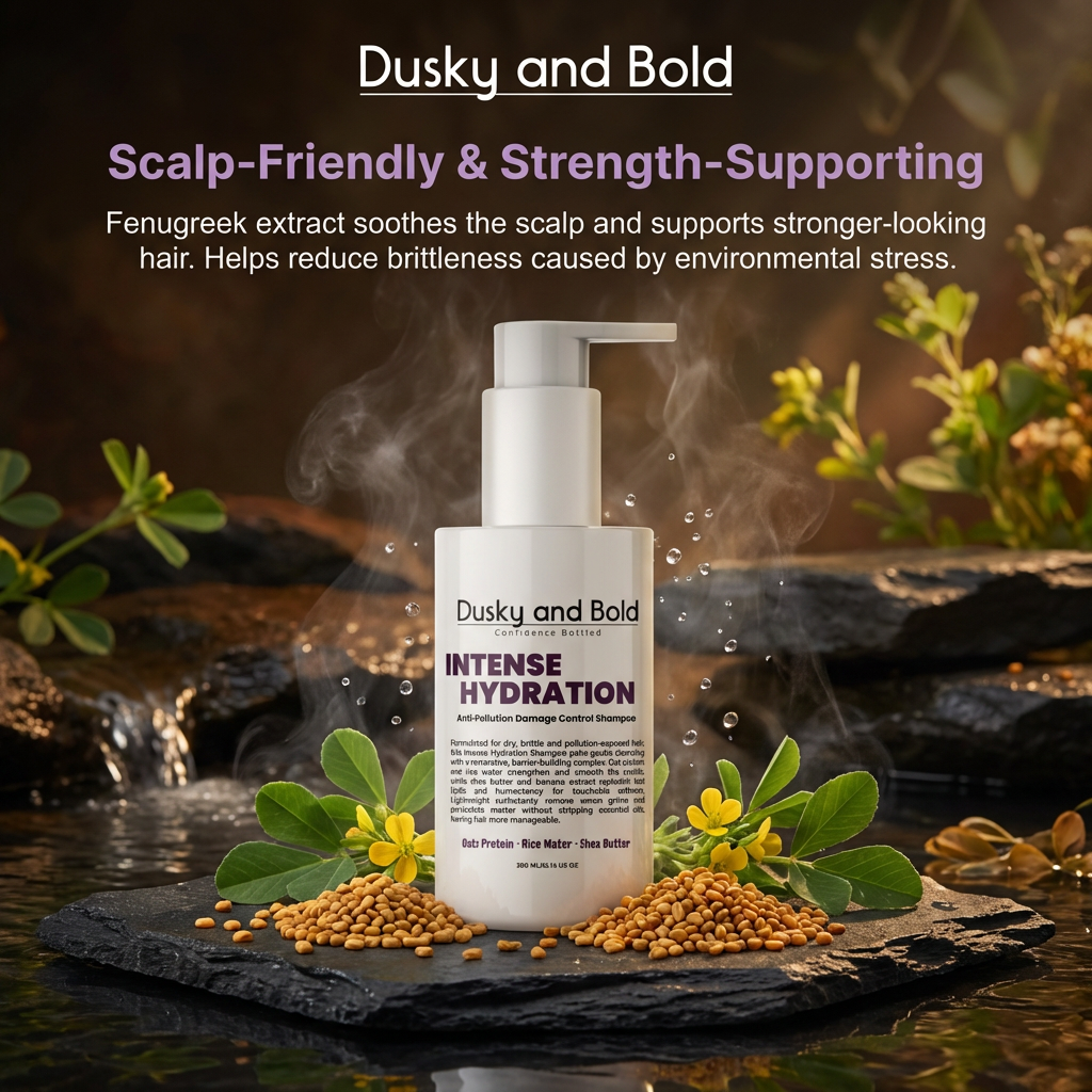 Dusky and Bold Intense Hydrating Shampoo for Frizzy and Dry Hair | Scalp Cleanser, Damage Repair | With Shea , Banana, Oats Protein and Rice Water | Detoxifying Shampoo for Men & Women | Sulphate Free