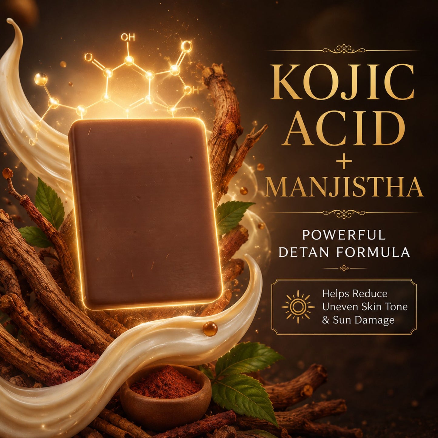 Dusky and Bold Tan Removal Soap with 3% Kojic Acid for Dark Spots, Pigmentation & Uneven Skin Tone | With Manjistha & Goat Milk | Detan & Skin Brightening Bath Bar | Pack of 2