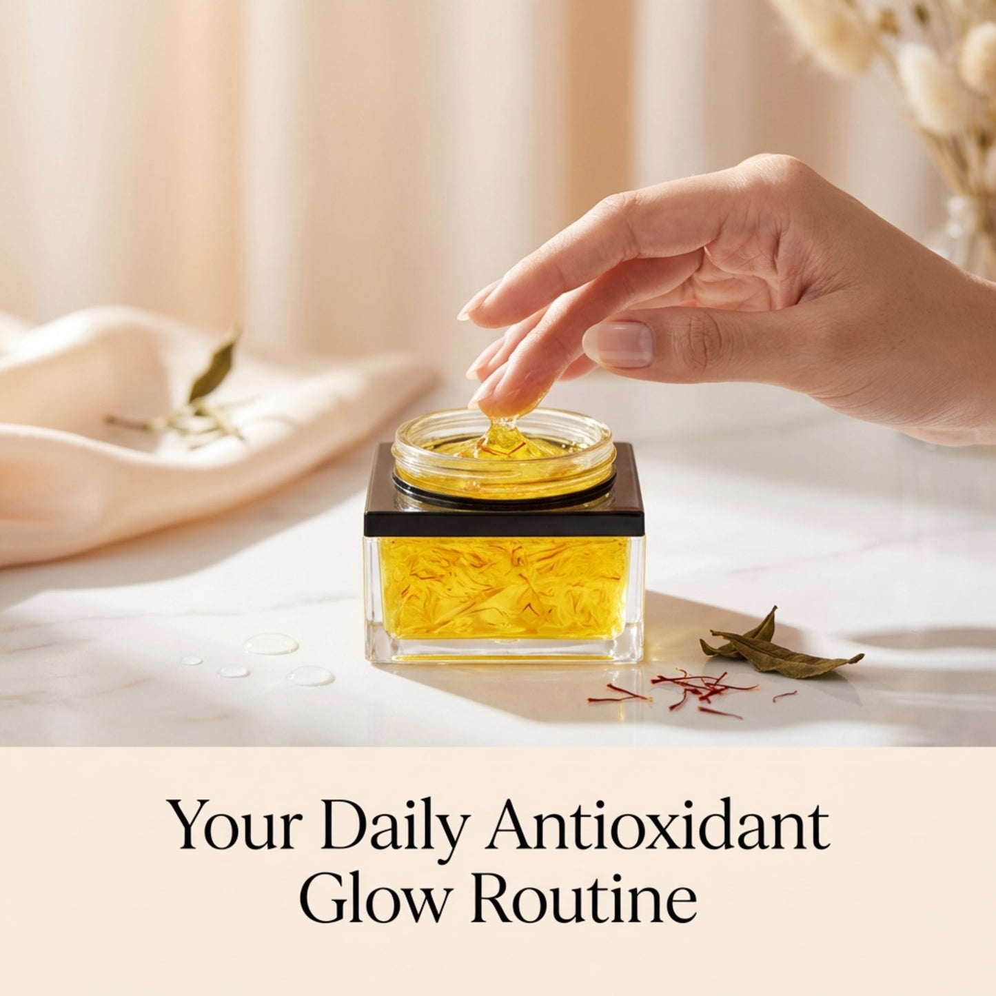Saffron Skin Glow Gel for Brightening & Radiance | Hydrating Face Gel with Aloe Vera, Sodium PCA & Saffron Extract | Lightweight Non-Sticky Moisturizer for Glowing Skin, Dark Spots & Dullness | All Skin Types | 30g